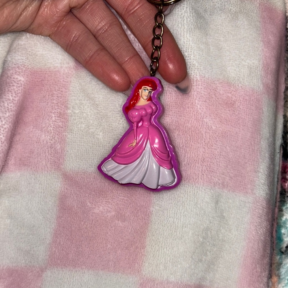 Pink Ariel from the Little Mermaid Princess Keychain